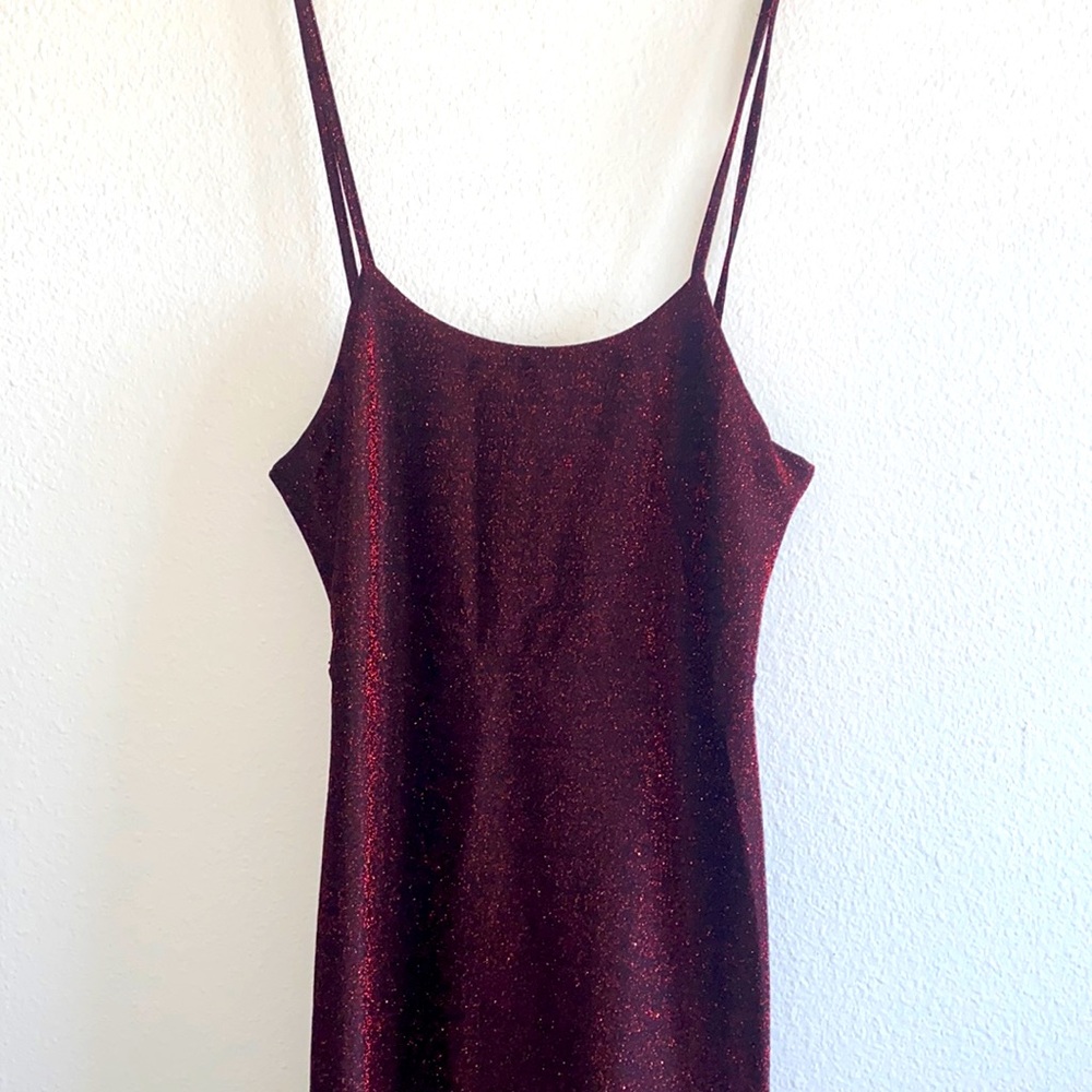 Red mini dress sparkly